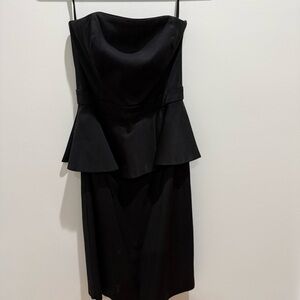 White House Black Market Strapless Black Dress